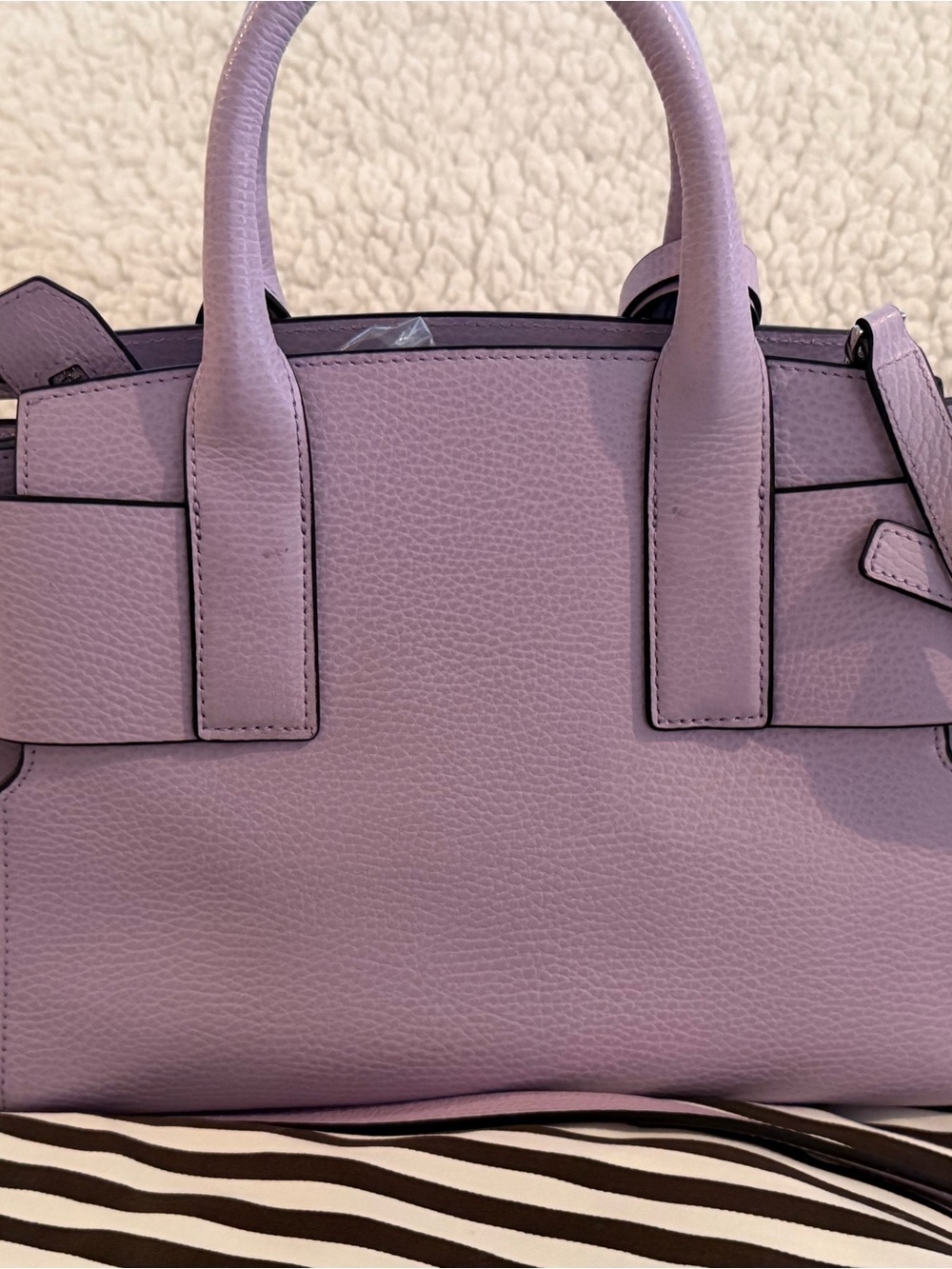 Henri Bendel Barrow Street Leather Satchel in Lilac Breeze - Picture 2 of 7